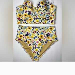 Old Navy Floral High-Waisted Bikini Set